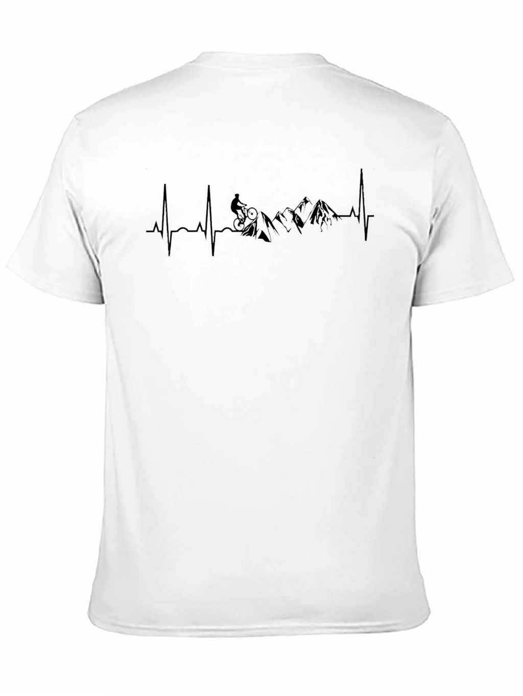 Mountain Biking Heartbeat Tee - Adventure Ready!