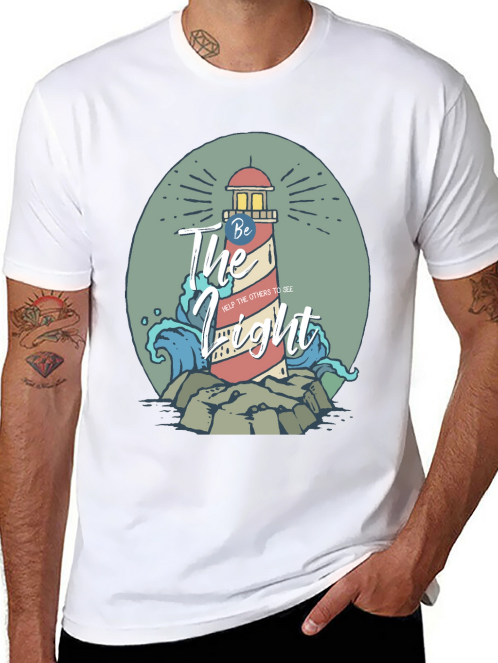 Be The Light Lighthouse Graphic Tee
