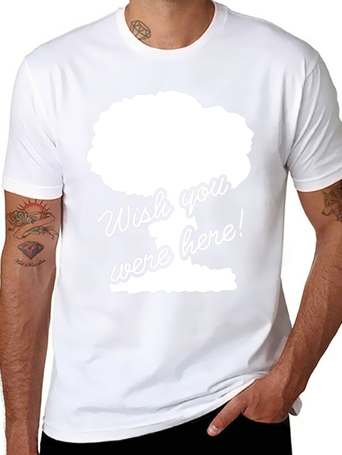 Wish You Were Here Funny Graphic Tee