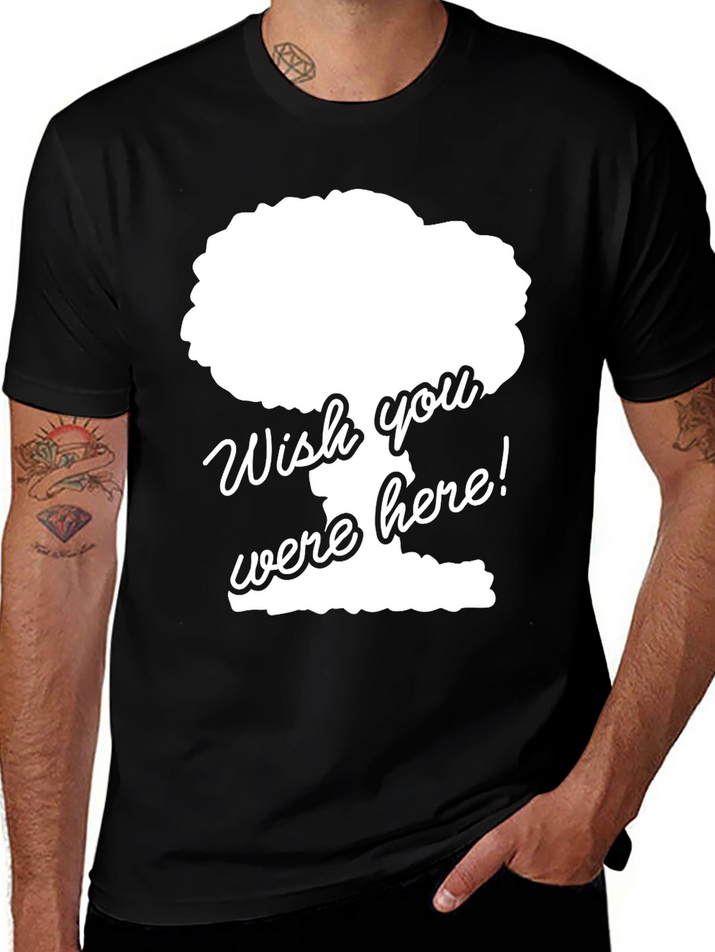 Wish You Were Here Funny Graphic Tee