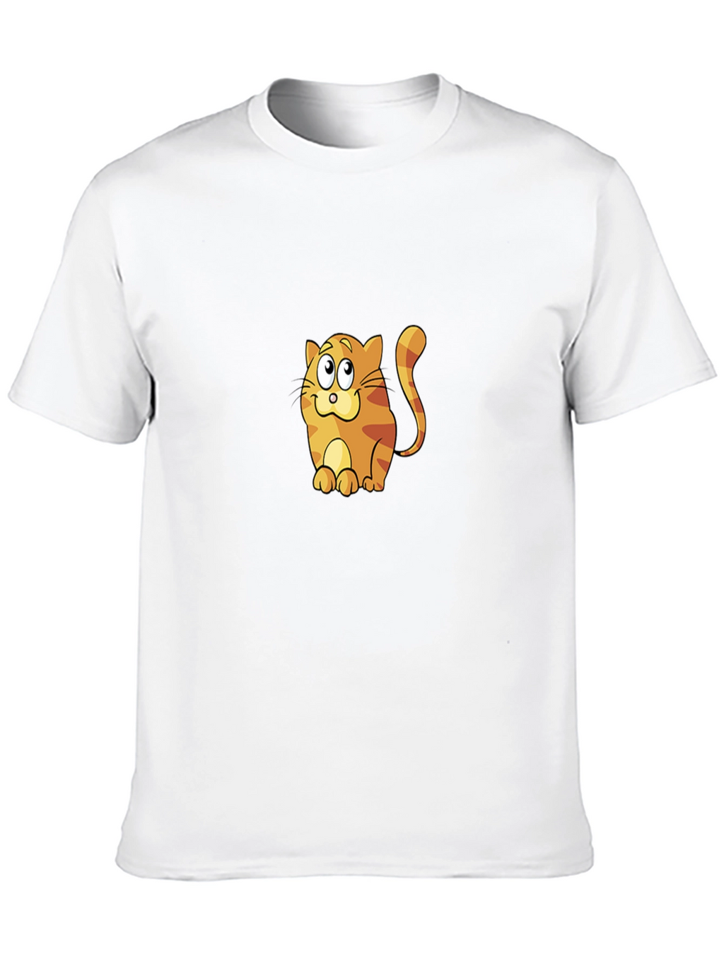 Cute Cartoon Cat Graphic Tee - Unisex Black T-Shirt