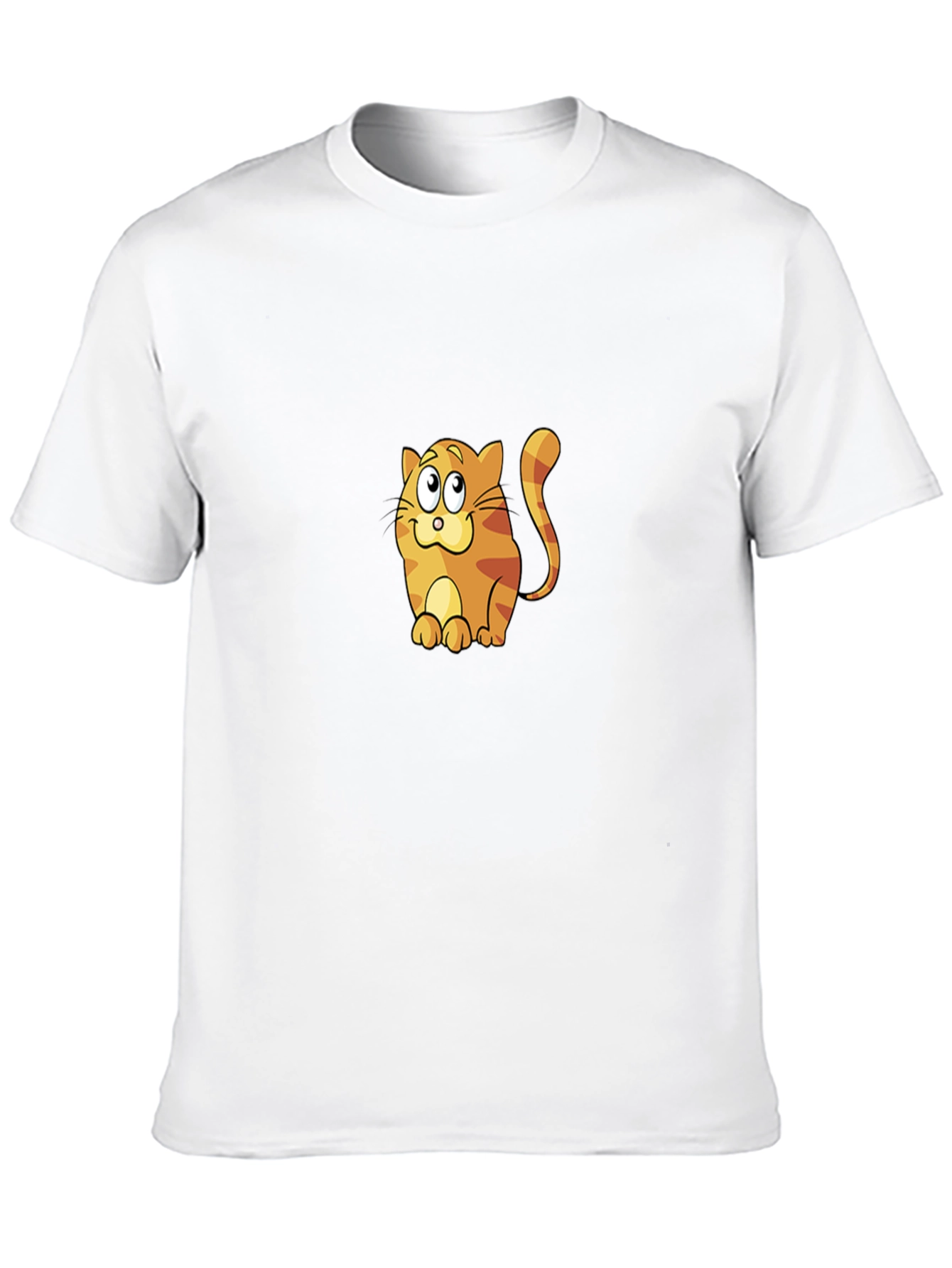 Cute Cartoon Cat Graphic Tee - Unisex Black T-Shirt
