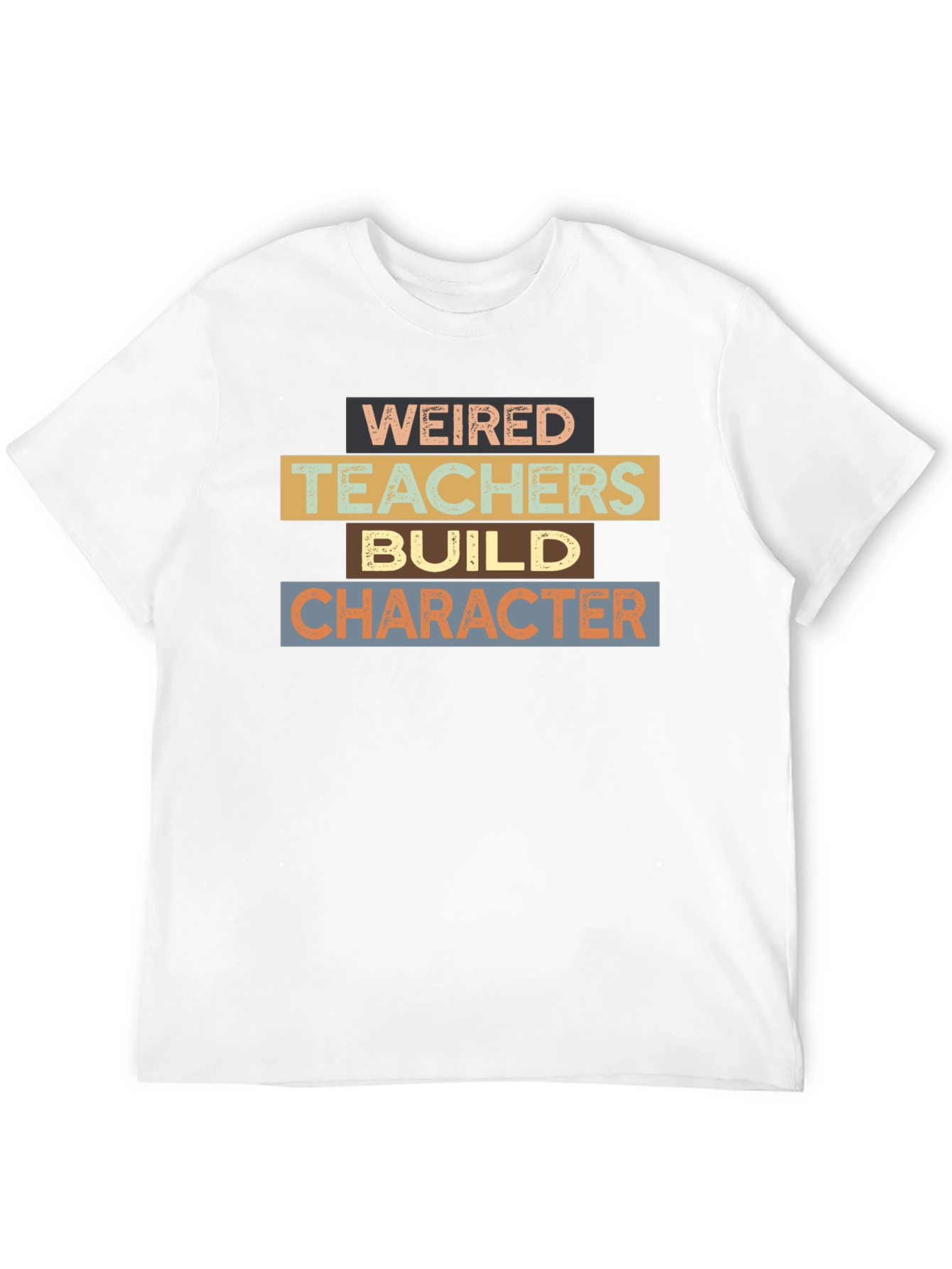 Weired Teachers Build Character Black T-Shirt