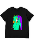 Graphic Print Tee - Funky Monster Design