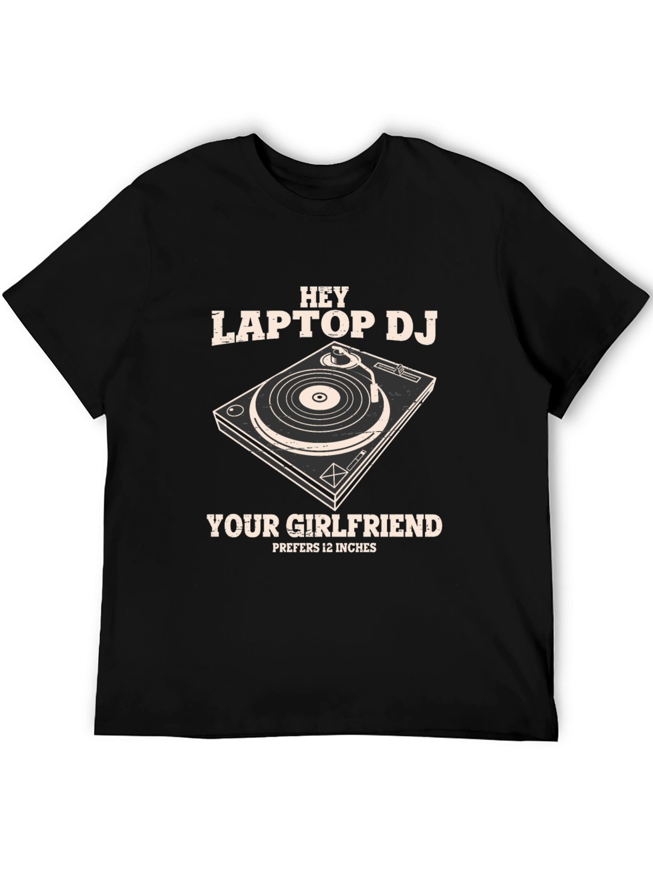 Hey Laptop DJ Graphic T-Shirt