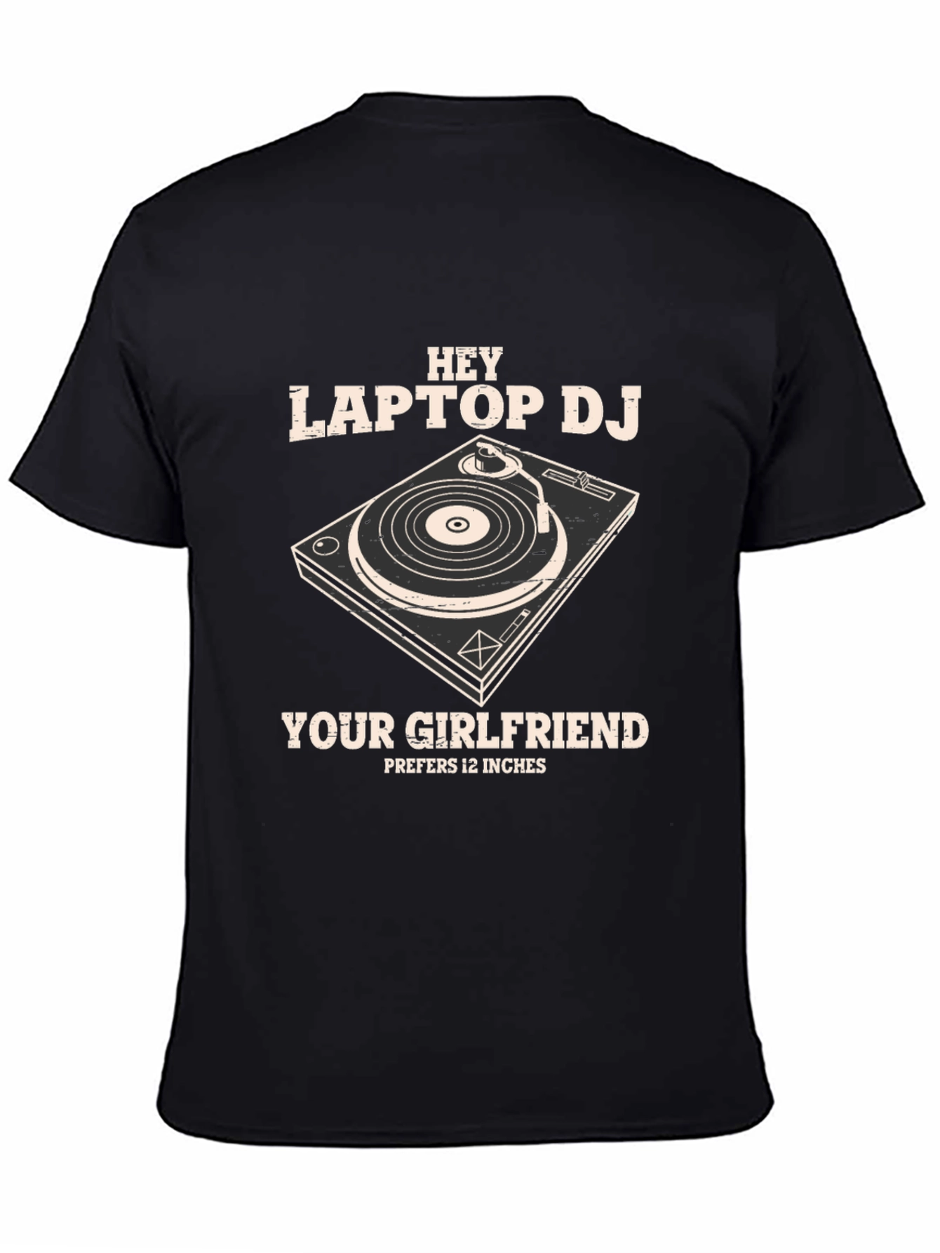 Hey Laptop DJ Graphic T-Shirt