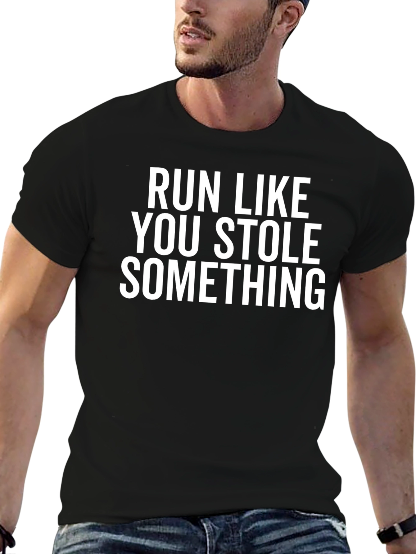 Run Like You Stole Something T-Shirt - Black