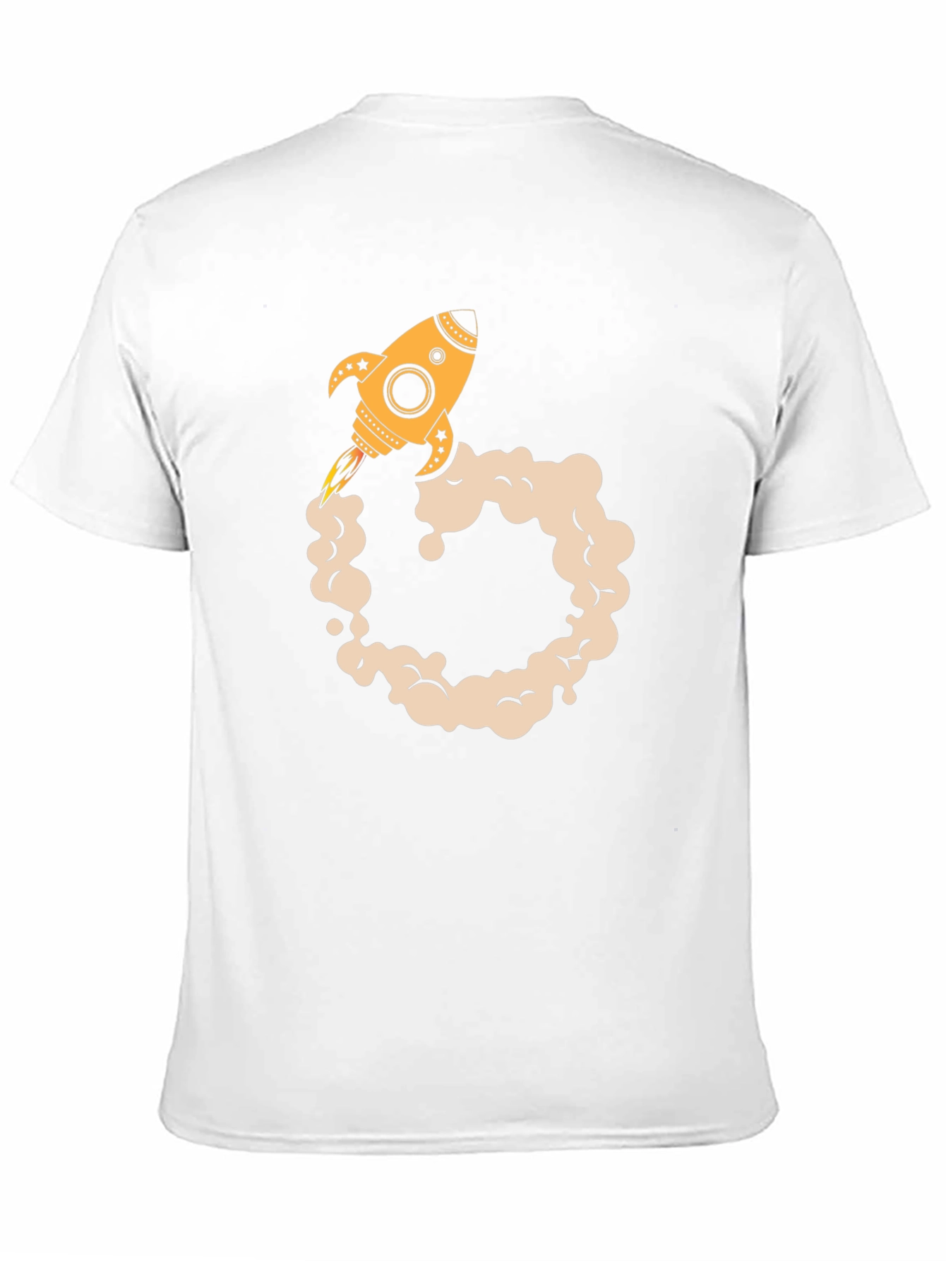 Rocket Launch Graphic Tee - Black Cotton Blend T-Shirt