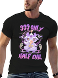 Half Evil Baphomet T-Shirt - Goth Aesthetic