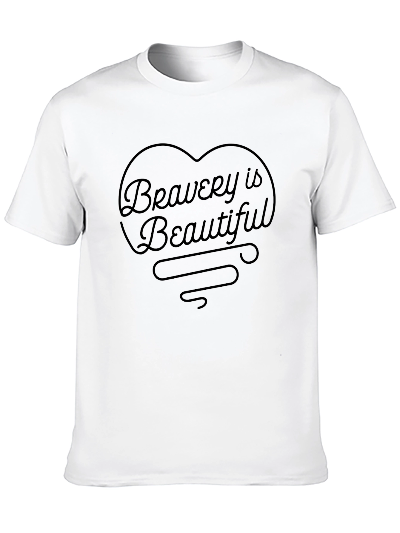 Bravery is Beautiful Black Graphic Tee