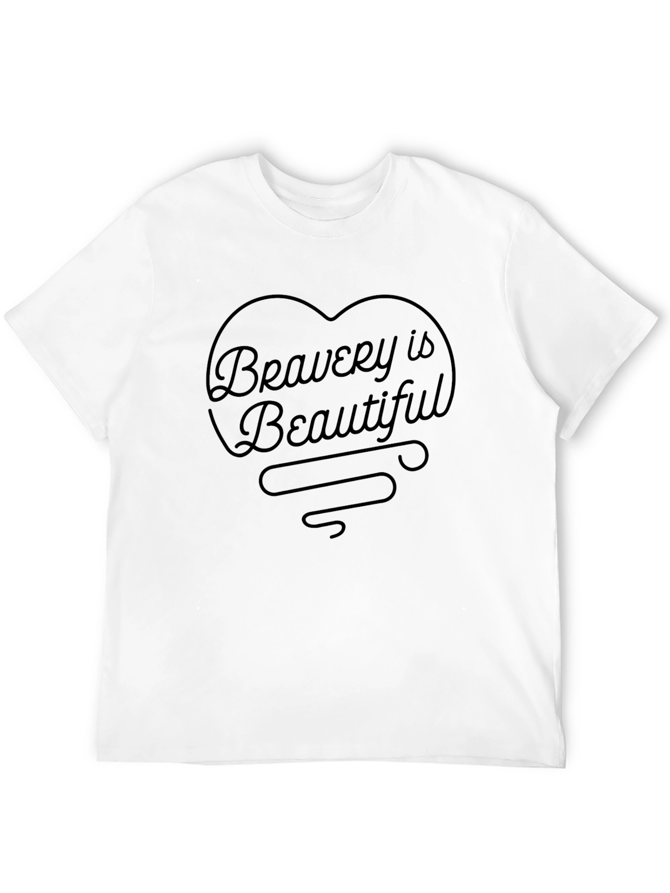 Bravery is Beautiful Black Graphic Tee