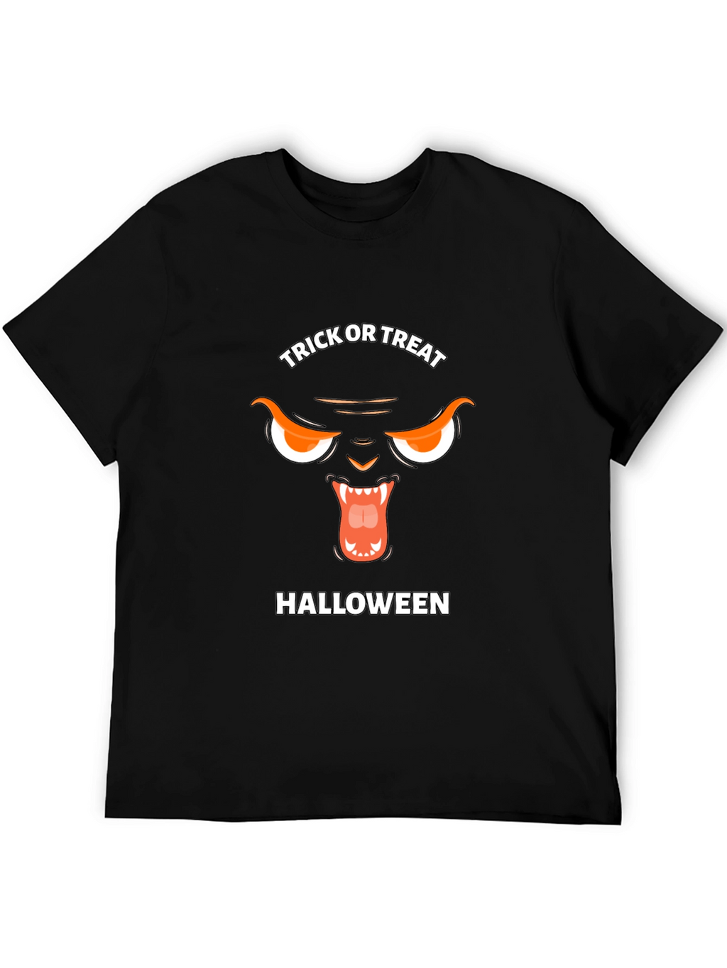 Halloween Trick or Treat Black Cat Graphic Tee