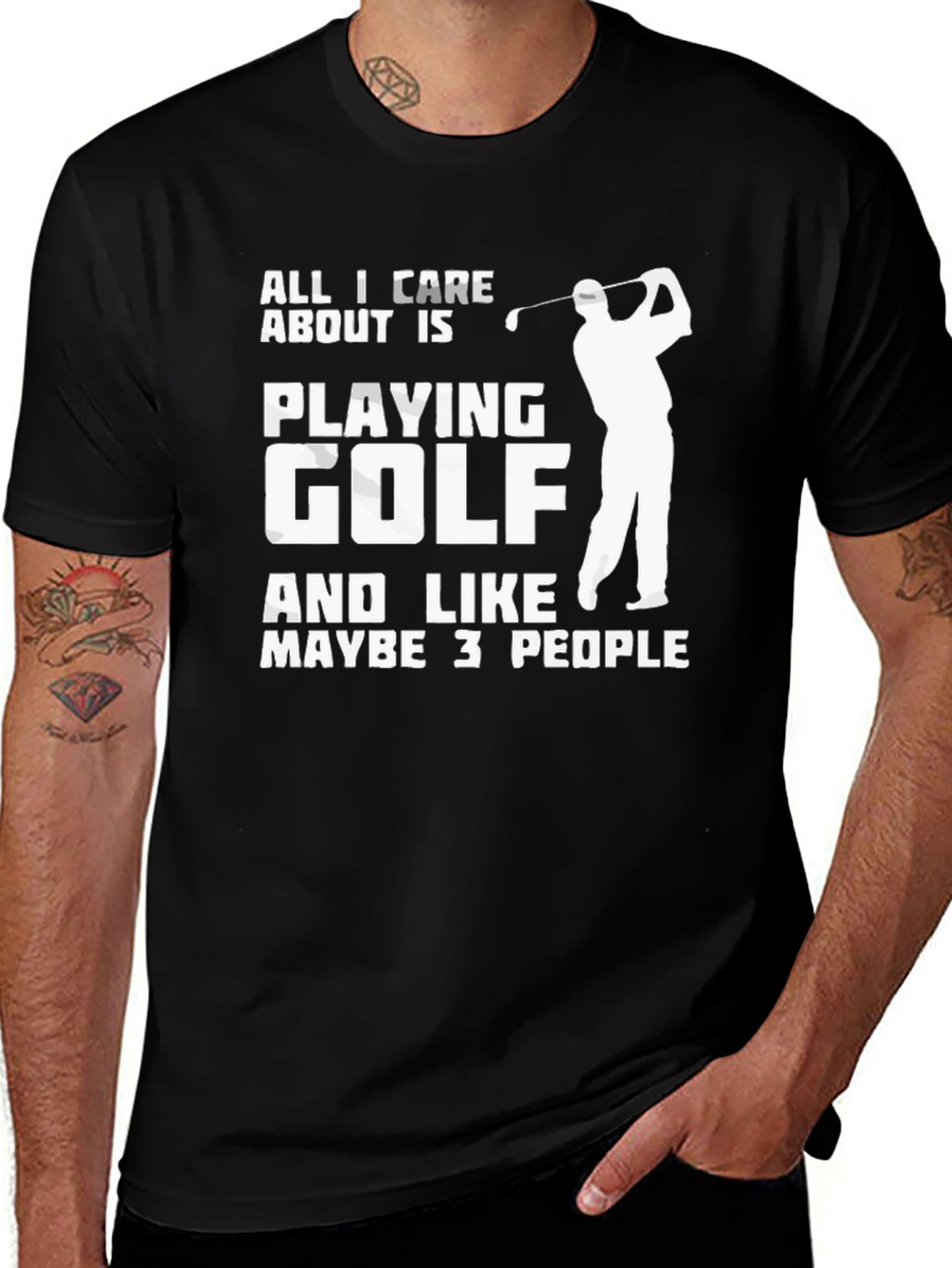 Funny Golf T-Shirt: All I Care About Is Playing Golf