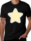 Black T-Shirt with Star Graphic