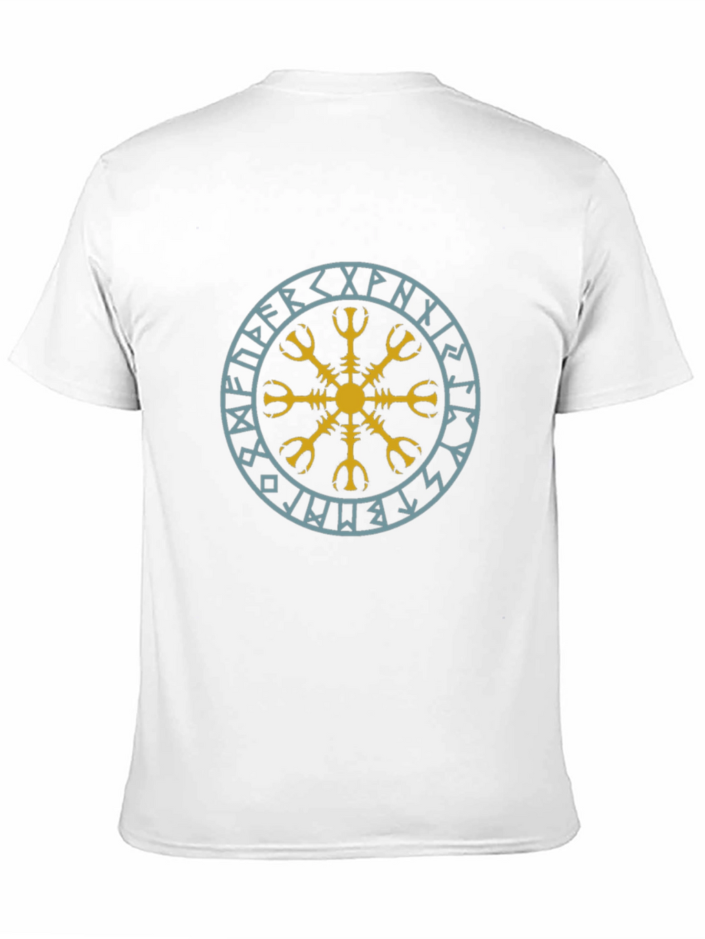 Viking Rune Circle Graphic Tee - Black