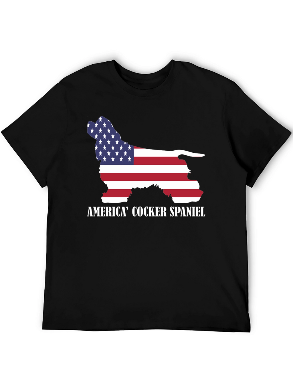 American Cocker Spaniel USA Flag T-Shirt