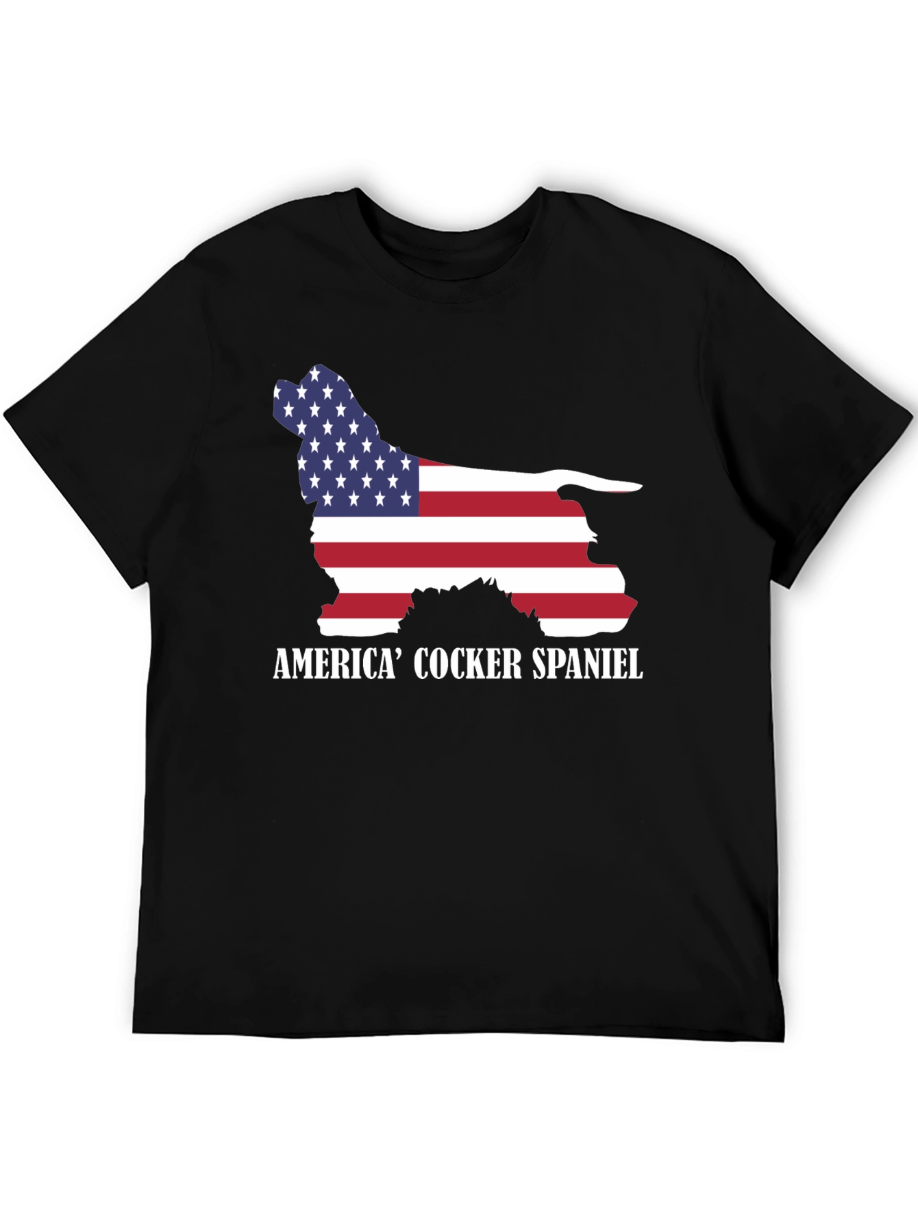 American Cocker Spaniel USA Flag T-Shirt