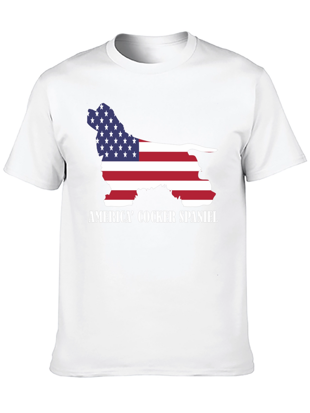 American Cocker Spaniel USA Flag T-Shirt