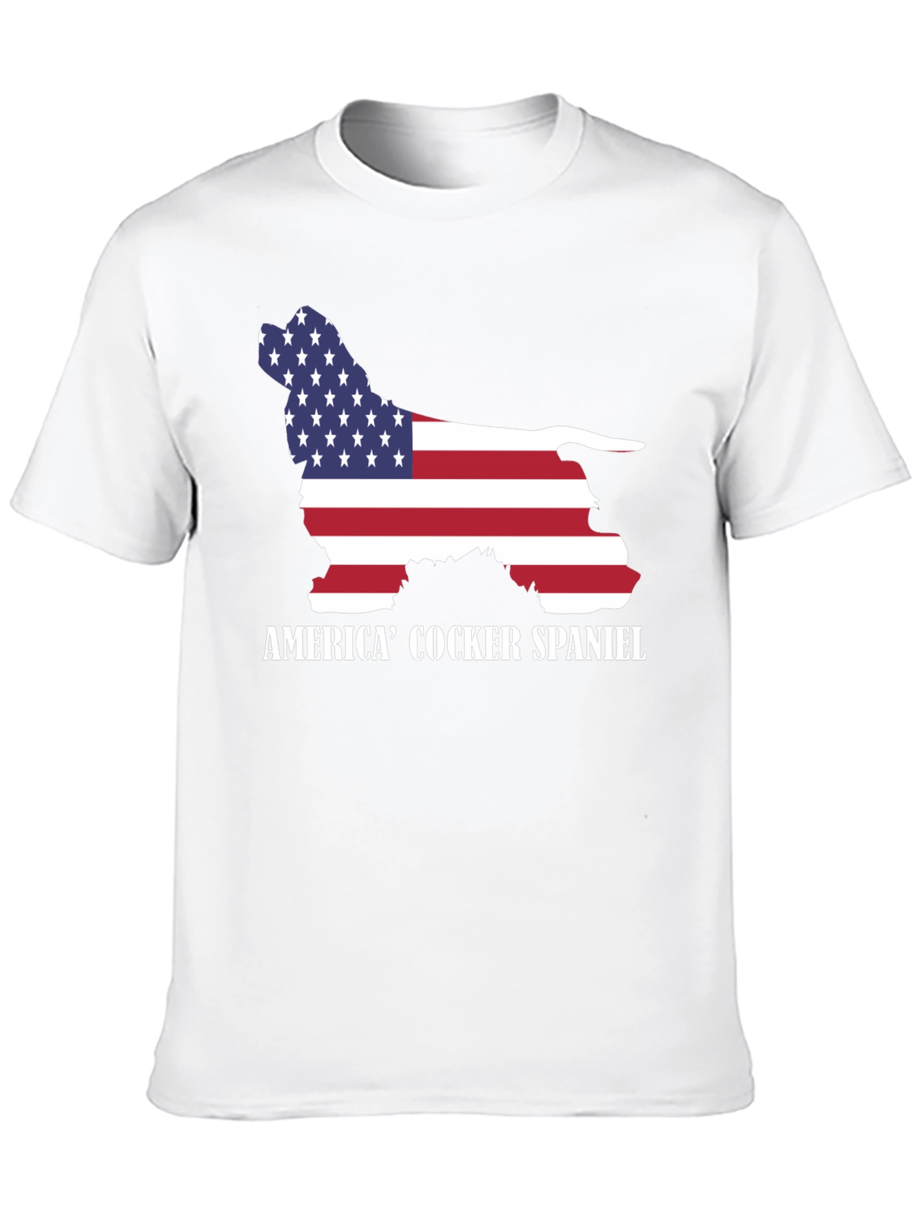 American Cocker Spaniel USA Flag T-Shirt