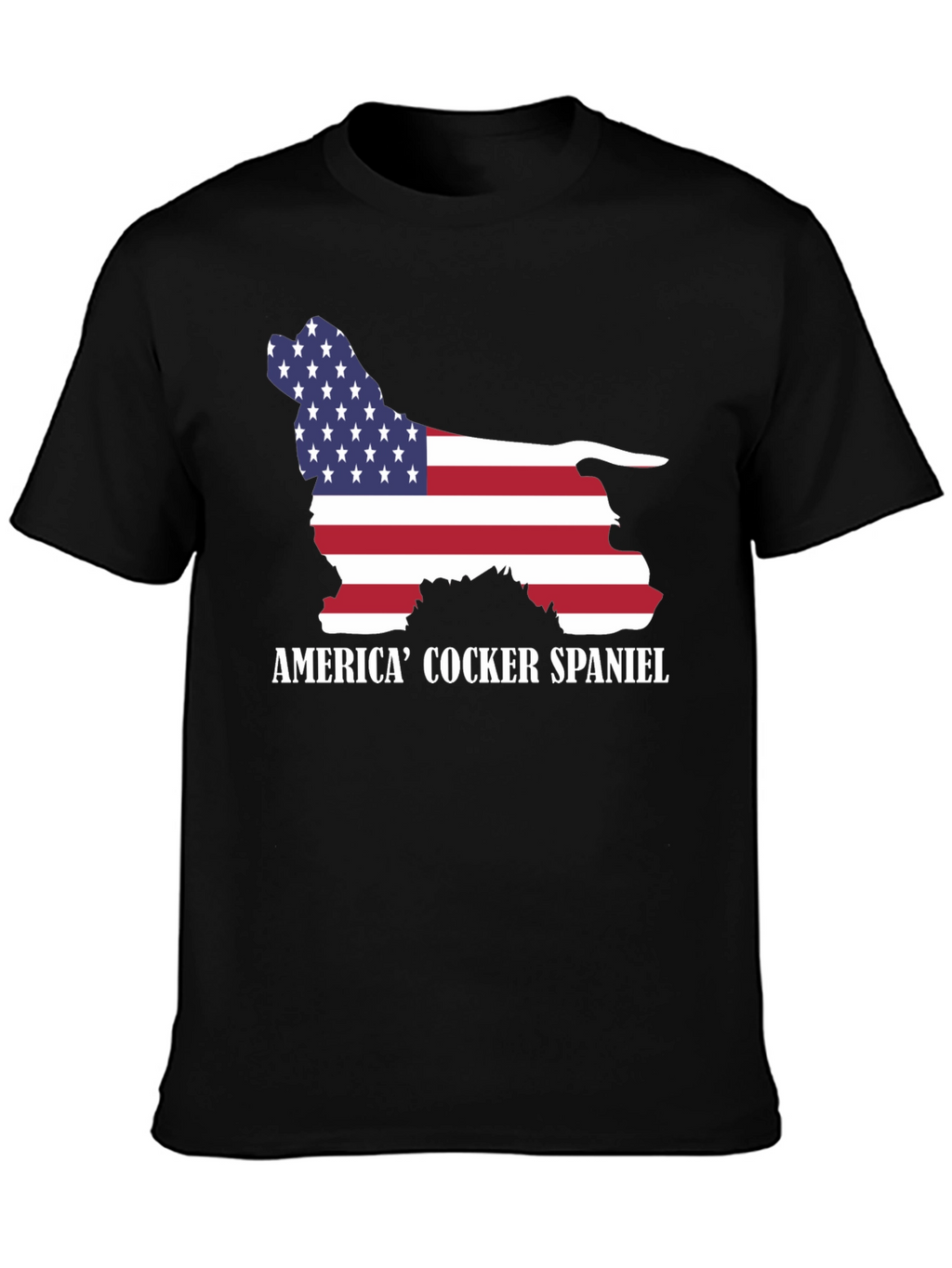 American Cocker Spaniel USA Flag T-Shirt