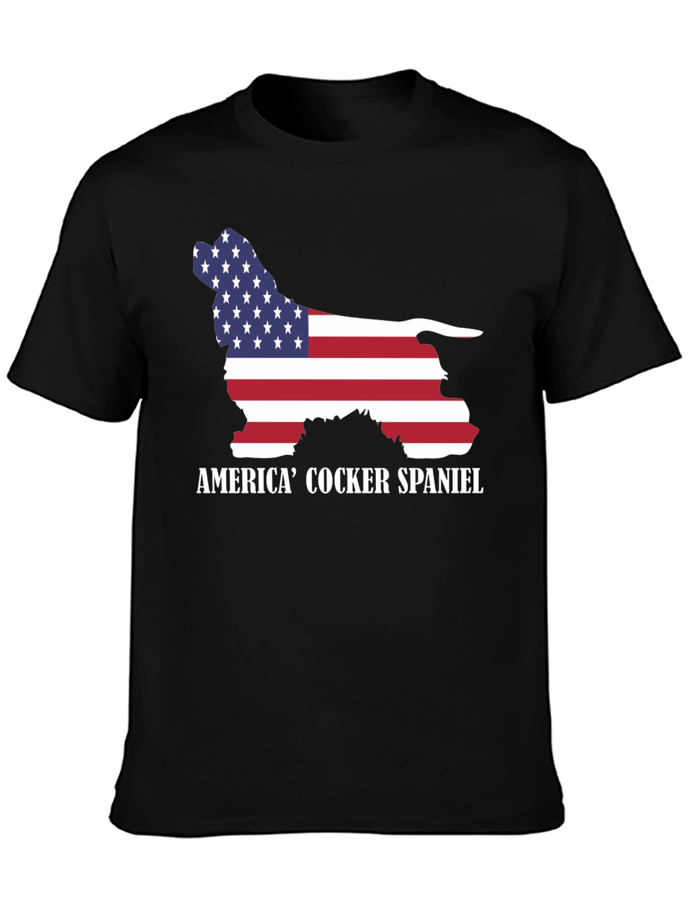 American Cocker Spaniel USA Flag T-Shirt