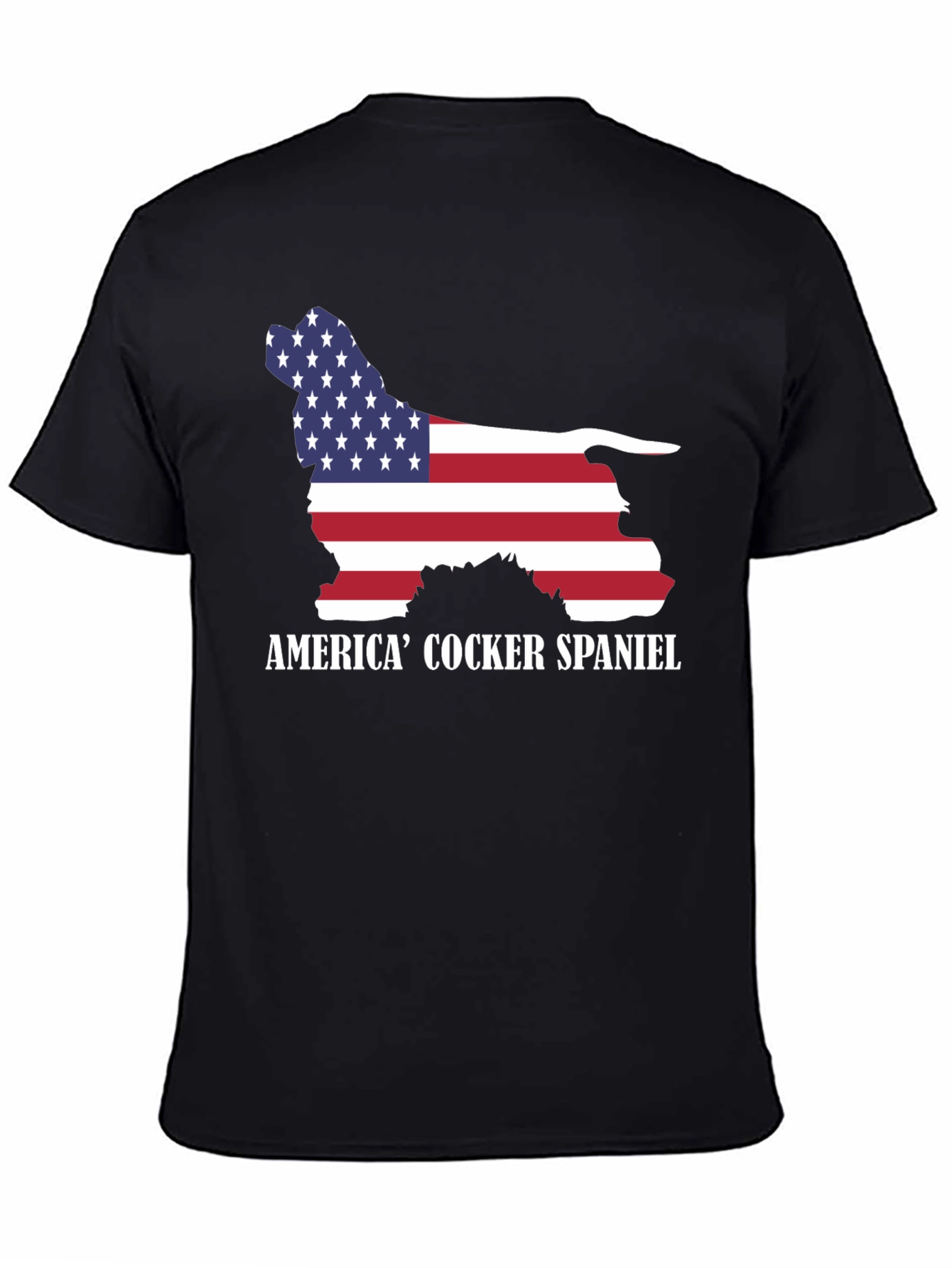 American Cocker Spaniel USA Flag T-Shirt