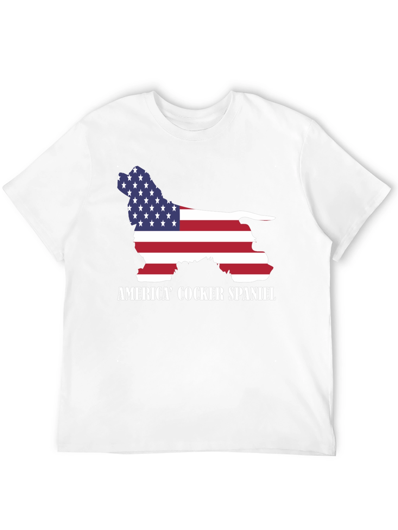 American Cocker Spaniel USA Flag T-Shirt