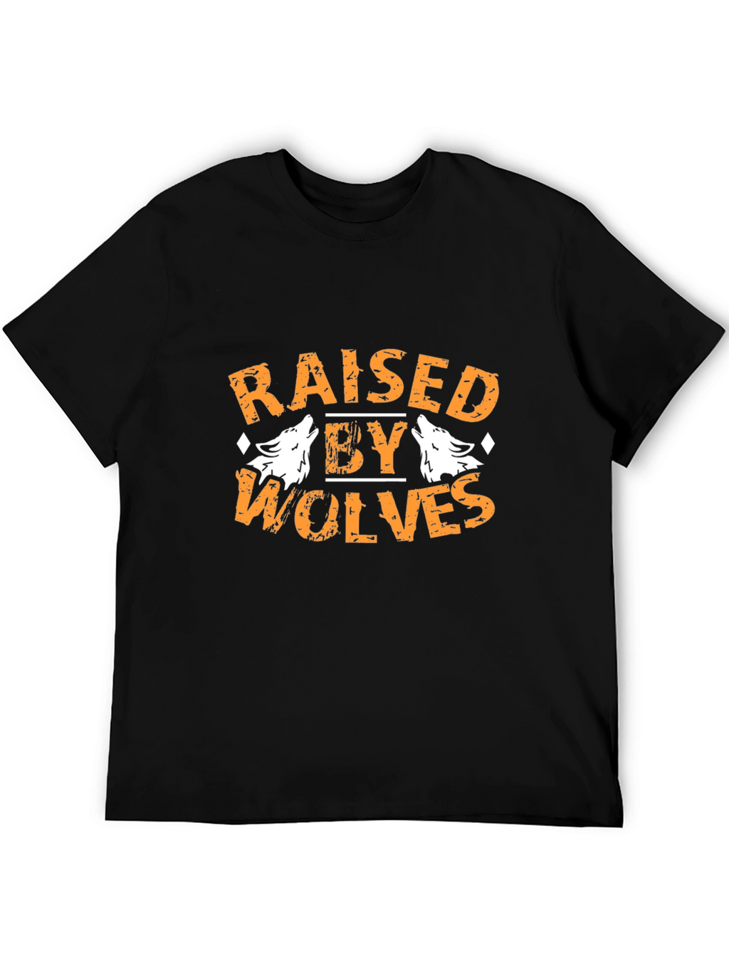 Raised By Wolves Graphic Tee - Black Cotton T-Shirt