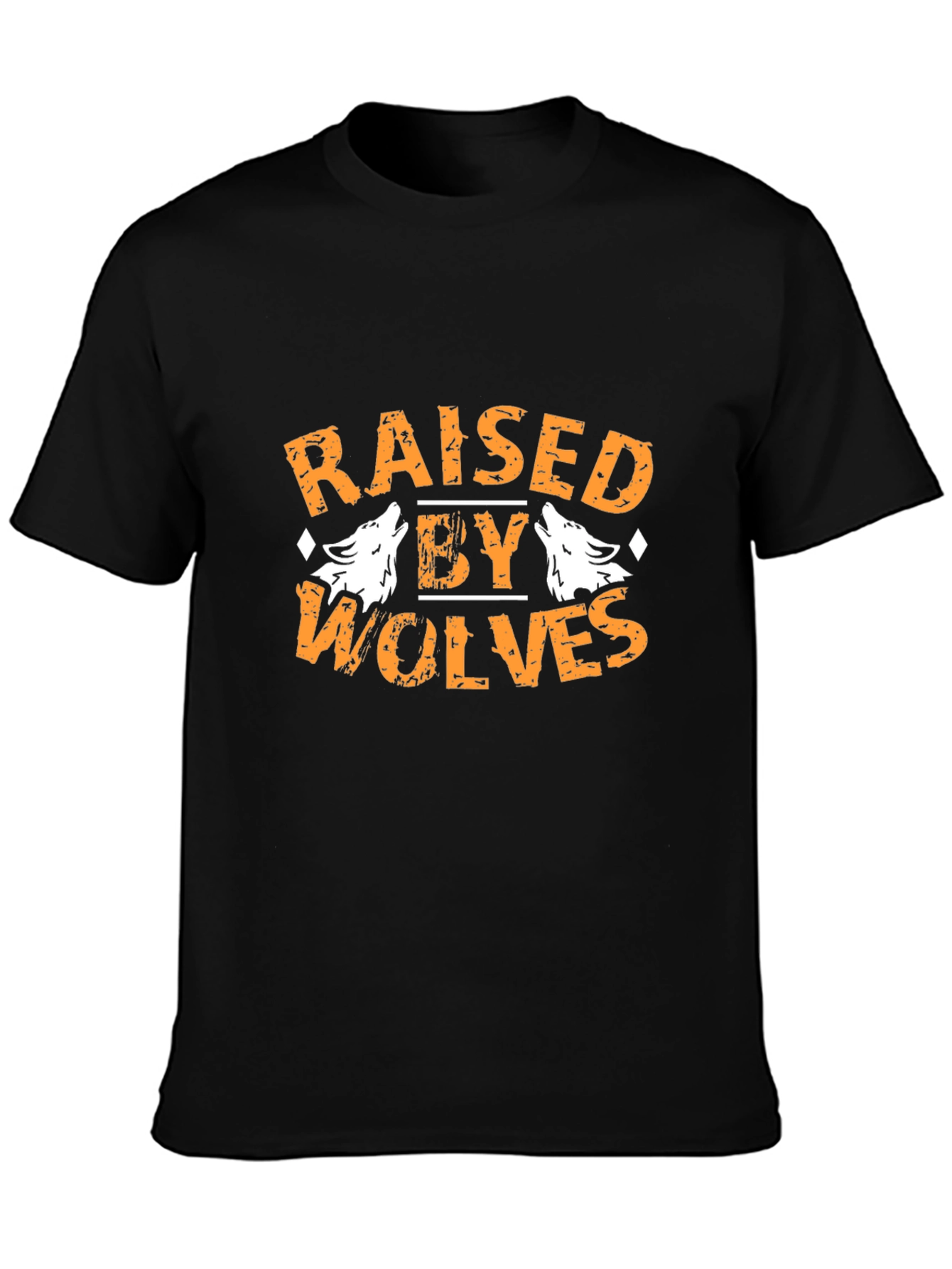 Raised By Wolves Graphic Tee - Black Cotton T-Shirt