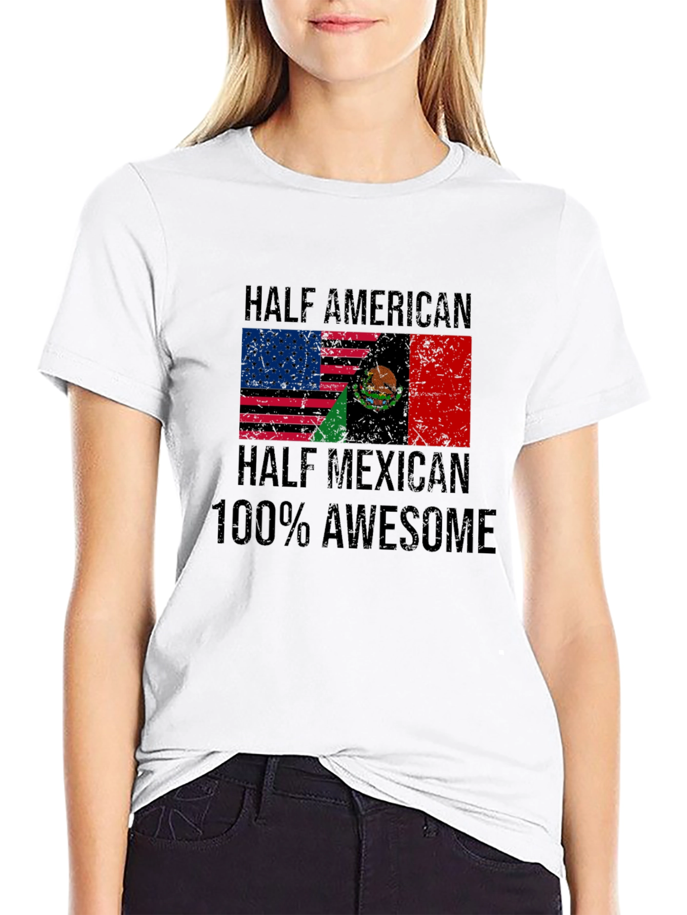 Half American Half Mexican Graphic Tee