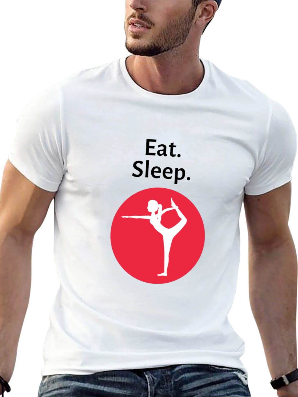 Eat Sleep Yoga Black Graphic Tee