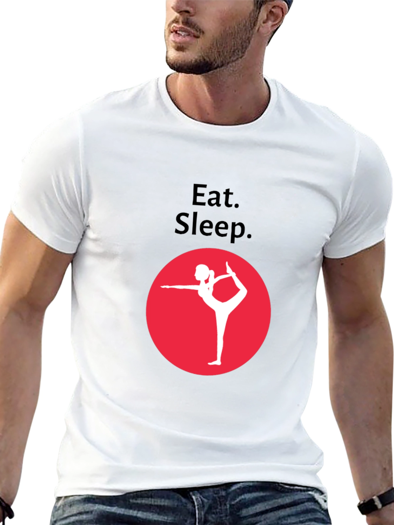 Eat Sleep Yoga Black Graphic Tee
