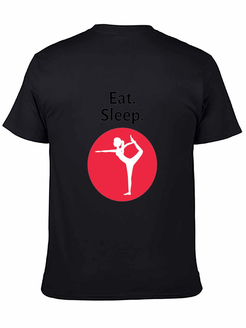 Eat Sleep Yoga Black Graphic Tee