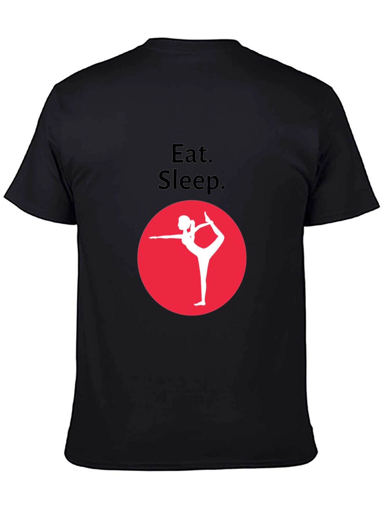 Eat Sleep Yoga Black Graphic Tee