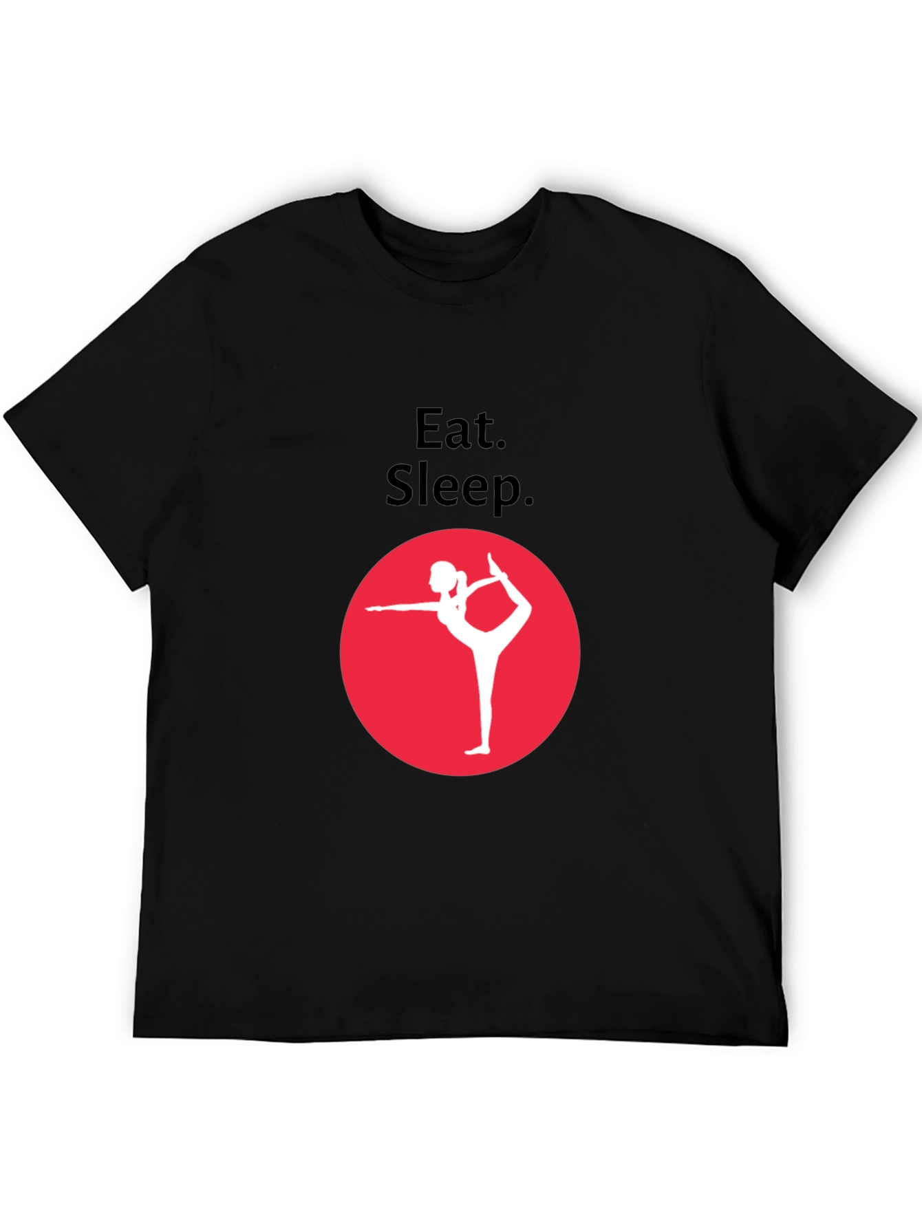 Eat Sleep Yoga Black Graphic Tee