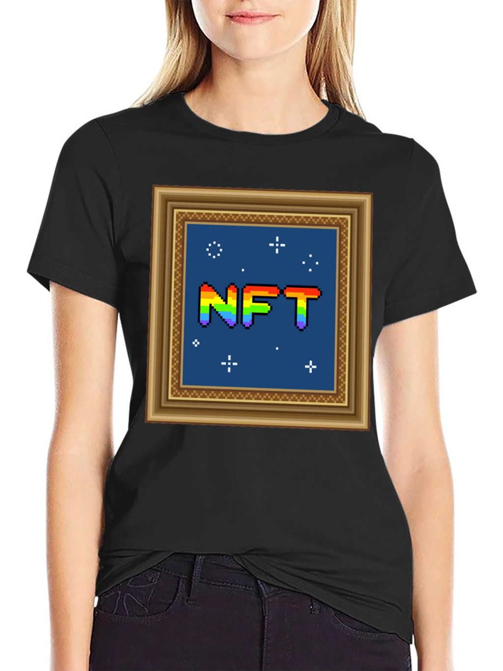 NFT Pixel Art Framed Graphic Tee