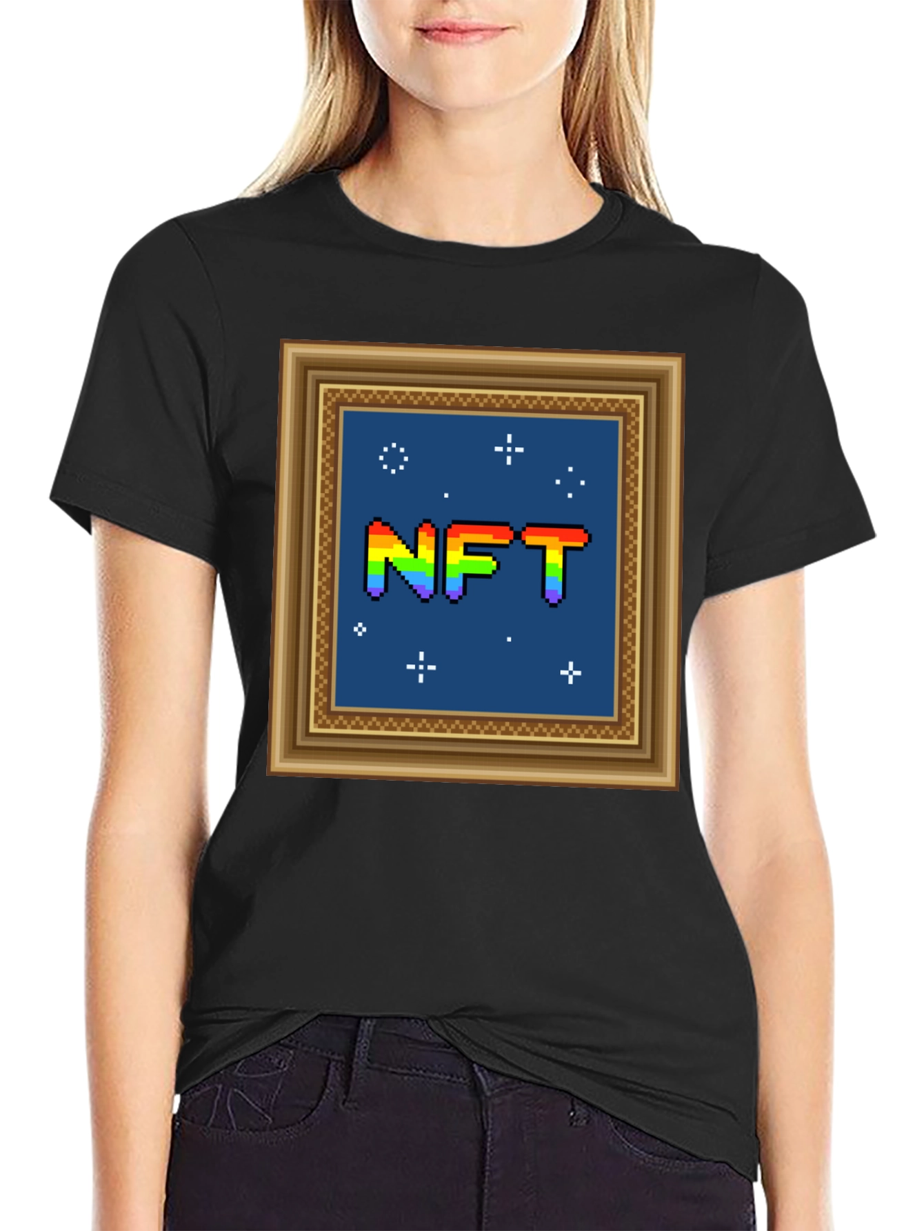 NFT Pixel Art Framed Graphic Tee