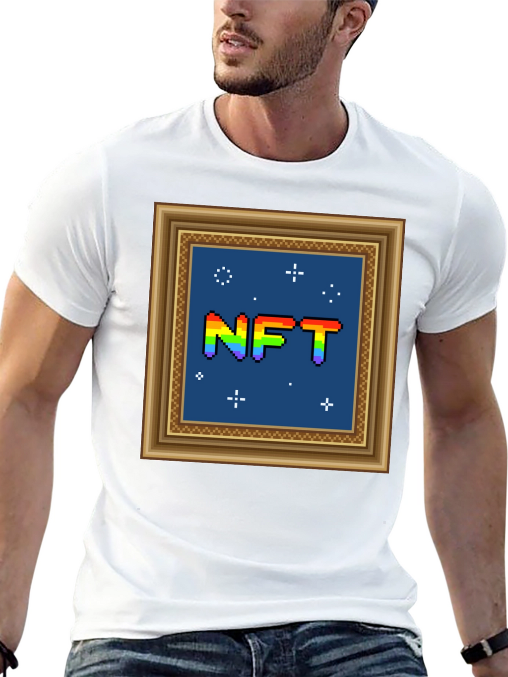 NFT Pixel Art Framed Graphic Tee