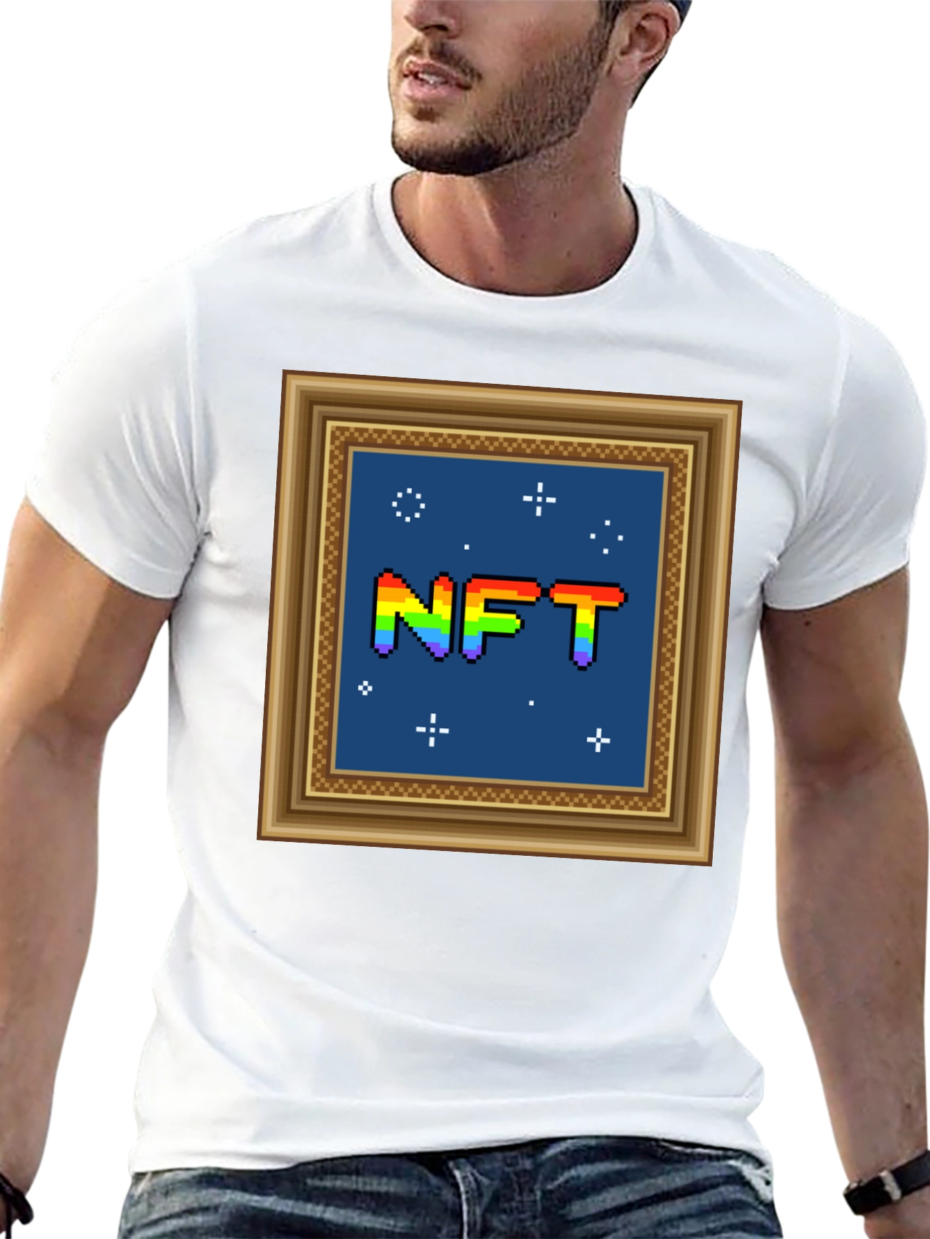 NFT Pixel Art Framed Graphic Tee