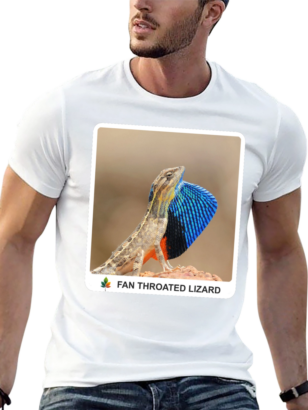 Fan Throated Lizard Graphic T-Shirt