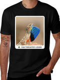 Fan Throated Lizard Graphic T-Shirt