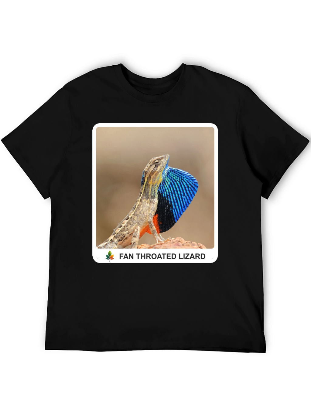 Fan Throated Lizard Graphic T-Shirt