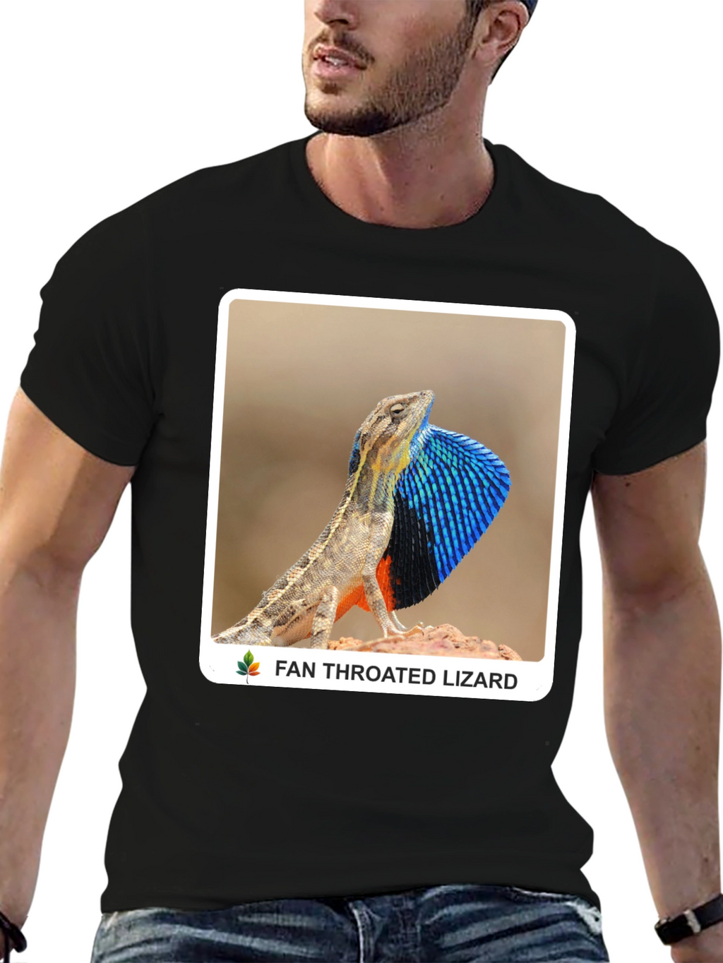 Fan Throated Lizard Graphic T-Shirt