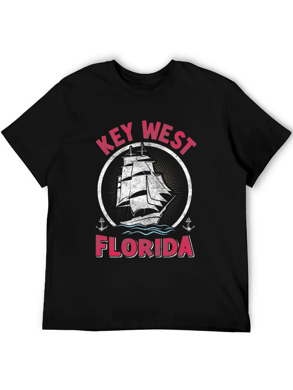 Key West Florida Sailboat Graphic T-Shirt