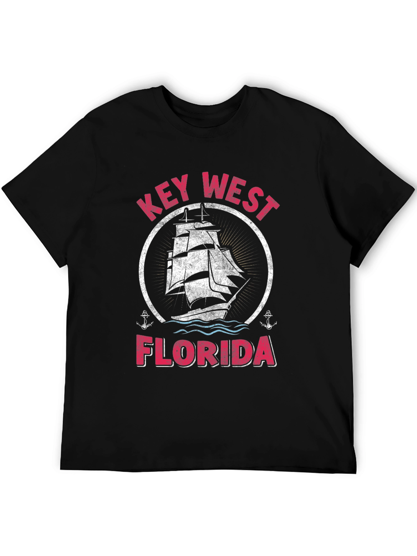 Key West Florida Sailboat Graphic T-Shirt
