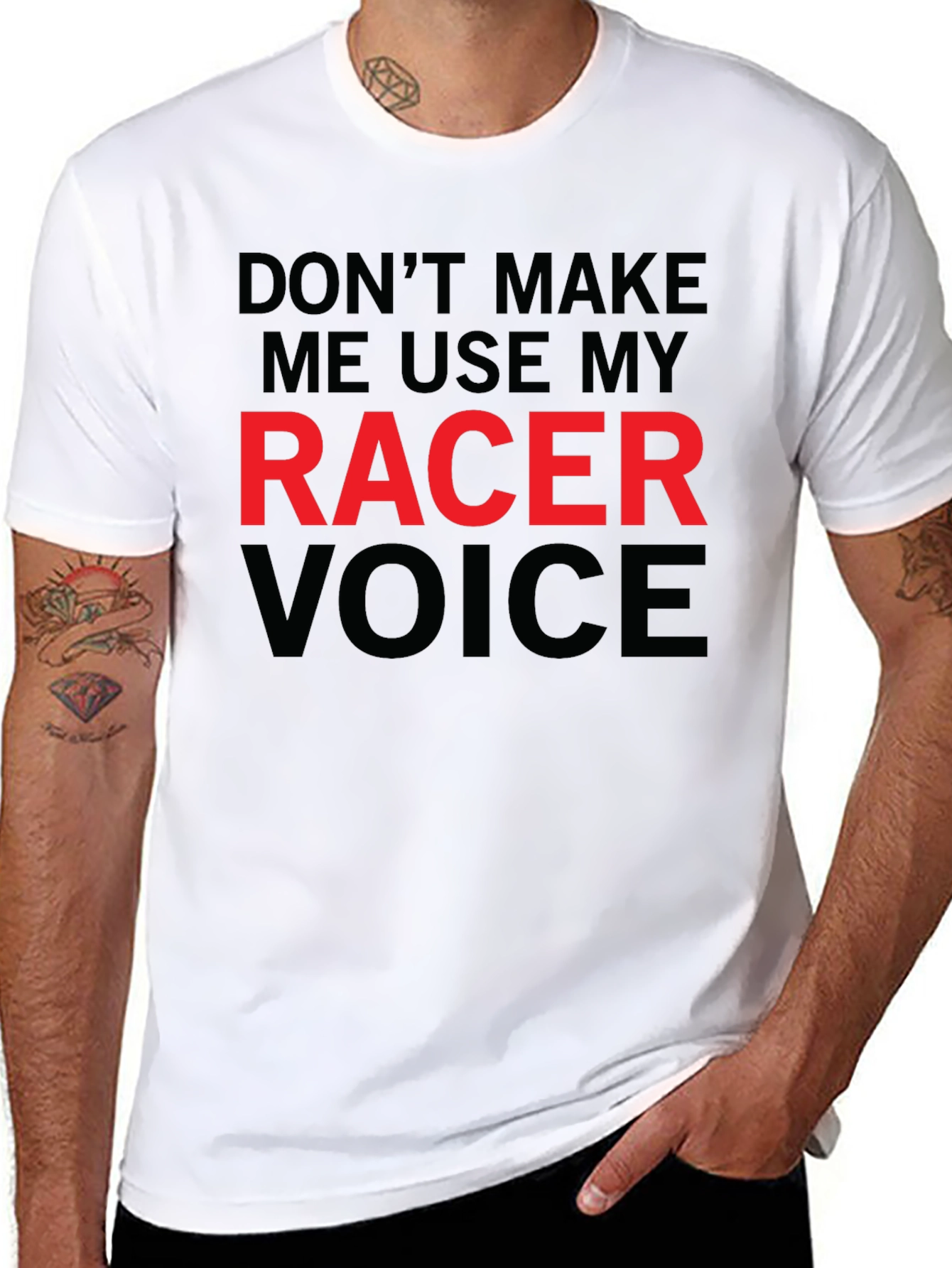 Racer Voice Graphic Tee - Funny Driver Shirt