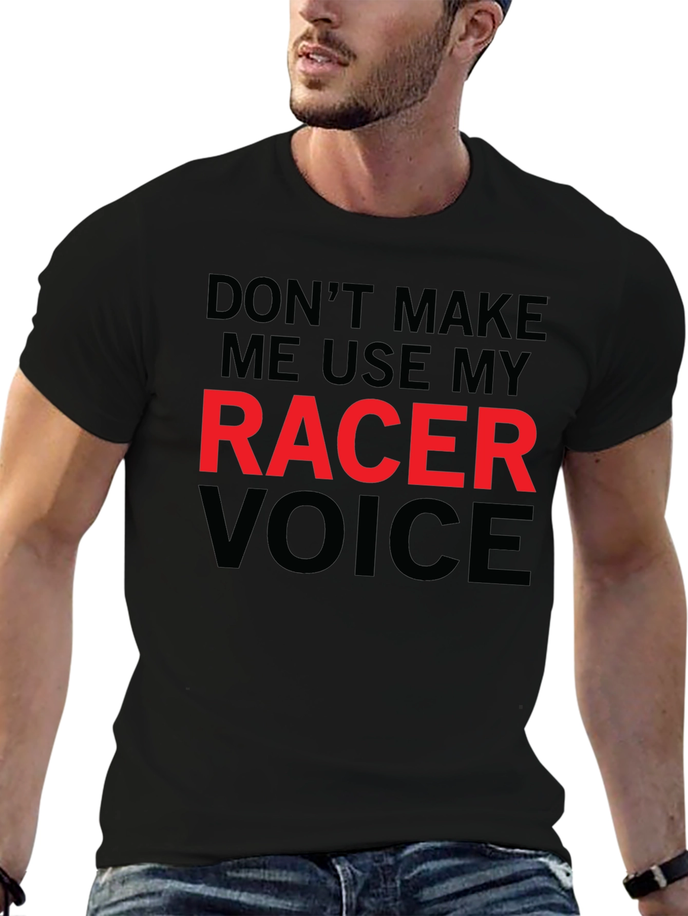 Racer Voice Graphic Tee - Funny Driver Shirt