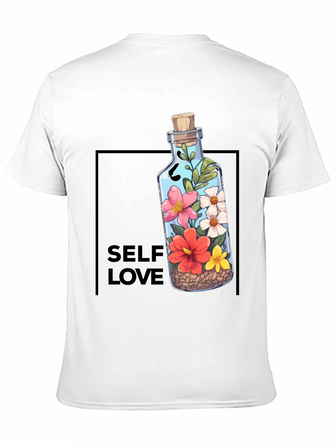 Self Love Graphic Tee - Floral Bottle Design