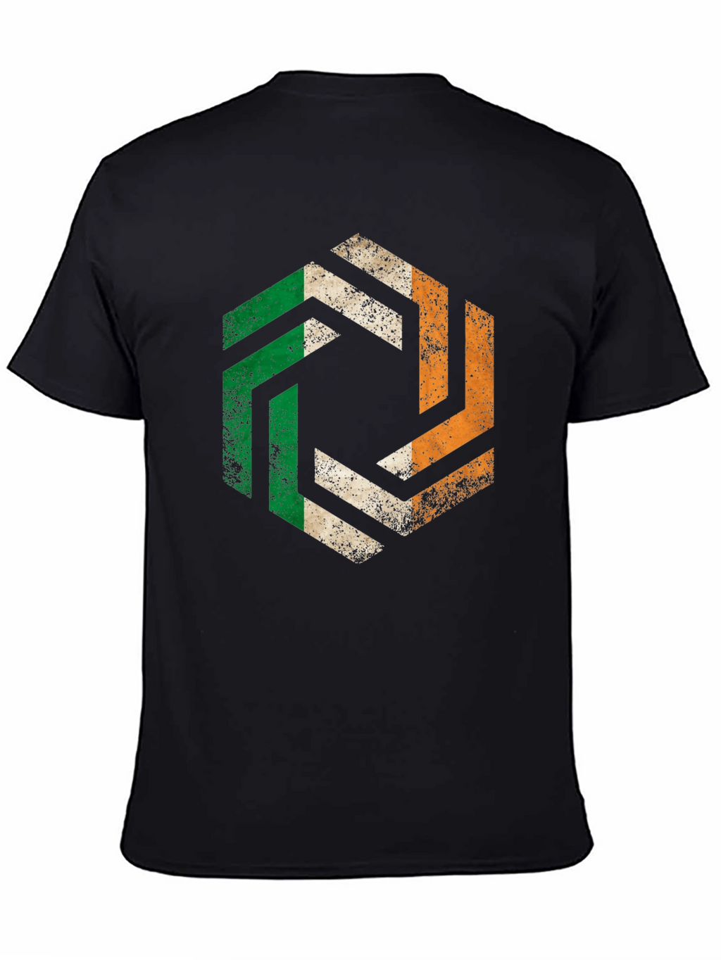 Irish Pride Hexagon Tee - Ireland Flag Graphic T-Shirt