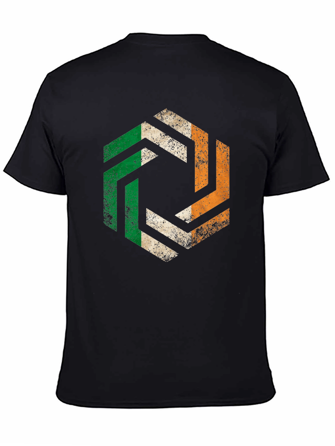 Irish Pride Hexagon Tee - Ireland Flag Graphic T-Shirt